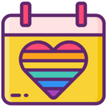 Calendrier cœur LGBT